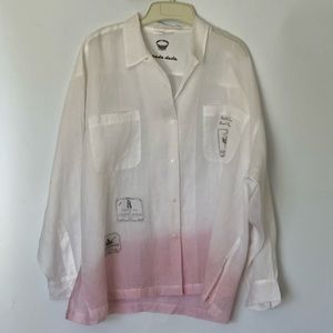 Casual Italian Boyfriend Shirt/Tunic/top. L